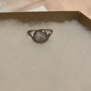 Sterling silver ring with clear stone